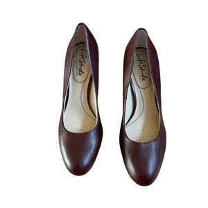 Life Stride Julia Pumps Heels Platform Soft Pinot Noir Burgundy Size 6.5 New